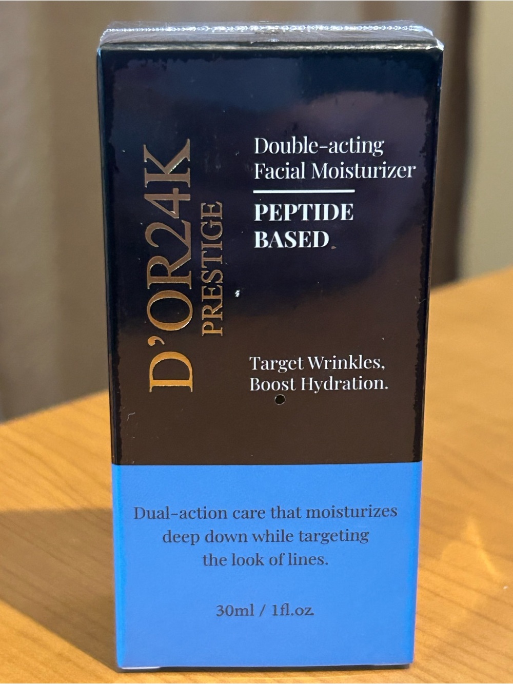 D'OR24K Prestige Double-Acting Peptide Facial Moisturizer — Black & Blue